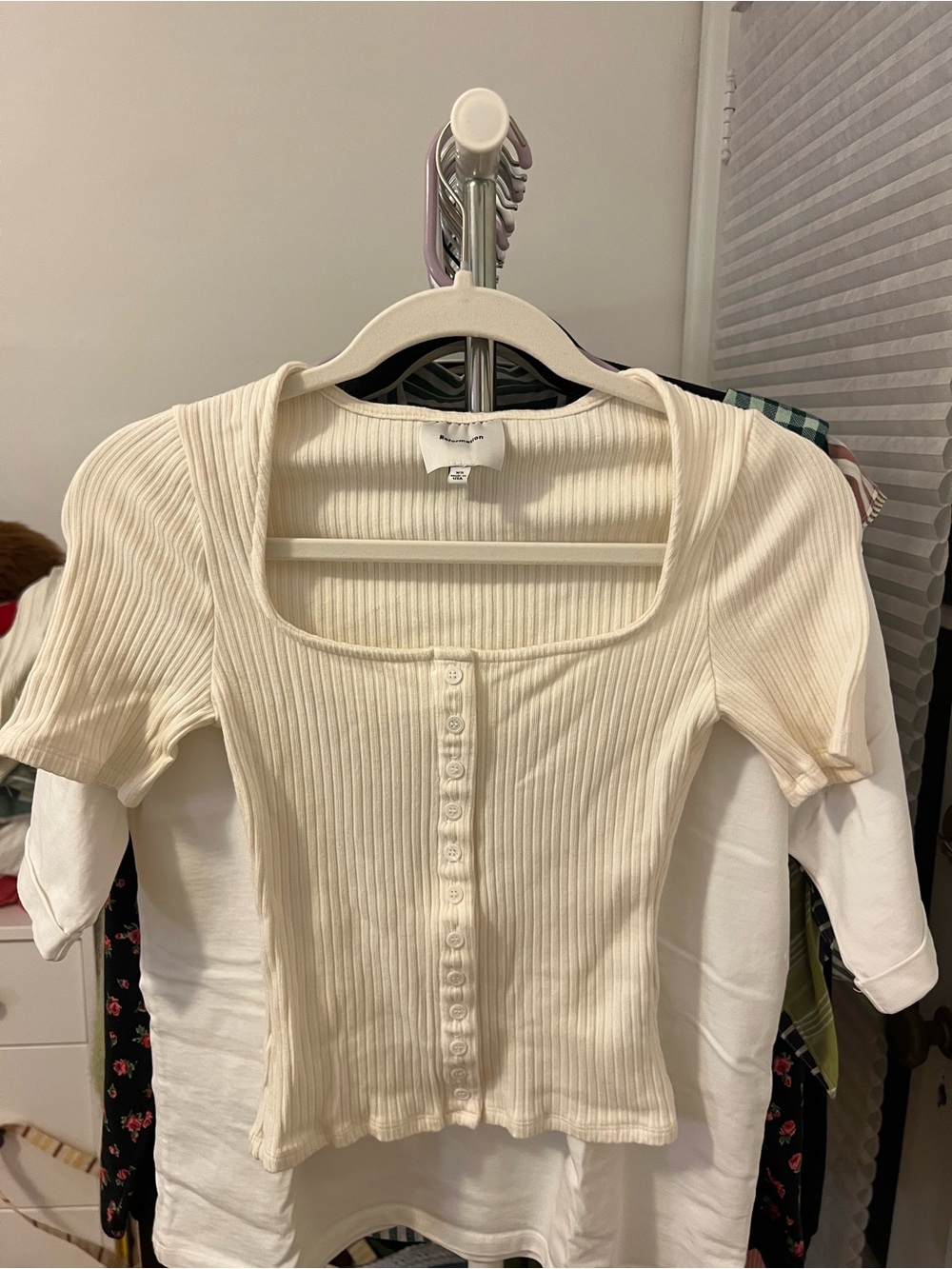 Reformation Kaiden Knit Top in Fior Di Latte size XS